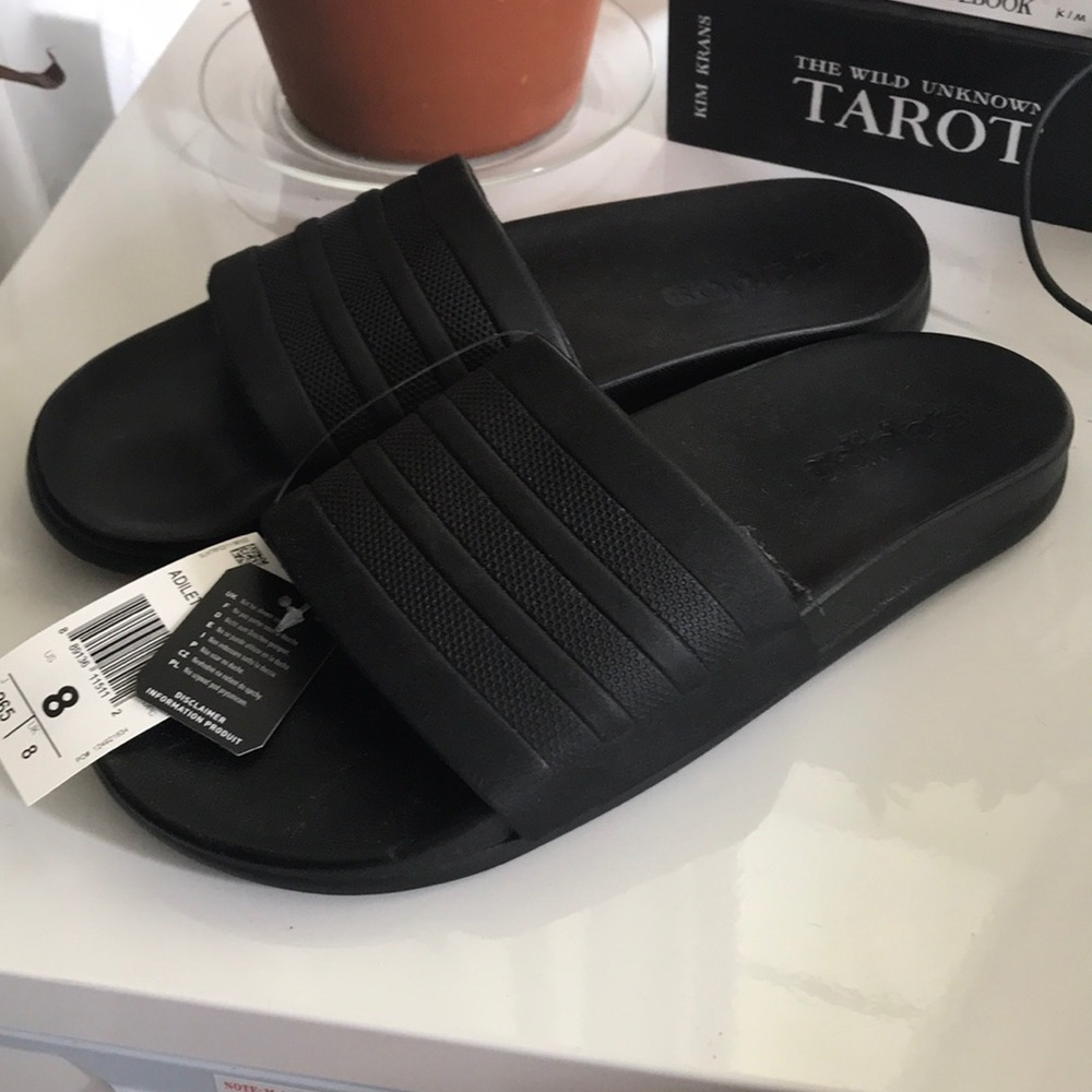 Adidas Cloudfoam Slides Black Men’s 8